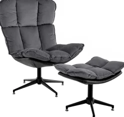 Home affaire Drehsessel »Seet, Polstersessel mit Hocker,« 2 Stk. tlg. 360° drehbar, Relaxsessel inkl. Hocker