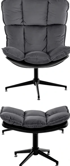 Home affaire Drehsessel »Seet, Polstersessel mit Hocker,« 2 Stk. tlg. 360° drehbar, Relaxsessel inkl. Hocker
