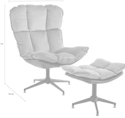 Home affaire Drehsessel »Seet, Polstersessel mit Hocker,« 2 Stk. tlg. 360° drehbar, Relaxsessel inkl. Hocker