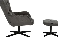 Home affaire Drehsessel »VERGAS Ohrensessel mit Hocker im Set« Relaxsessel mit 360-Grad-Drehfunktion u. Hocker, Web-Stoff