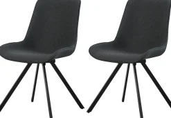 Home affaire Drehstuhl »INUVIK, 2er Set, mit Metallgestell in matt schwarz« (Set) 2 Stk.in verschiedenen Farben, Belsatbarkeit pro Stuhl 120 kg