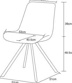 Home affaire Drehstuhl »INUVIK, 2er Set, mit Metallgestell in matt schwarz« (Set) 2 Stk.in verschiedenen Farben, Belsatbarkeit pro Stuhl 120 kg