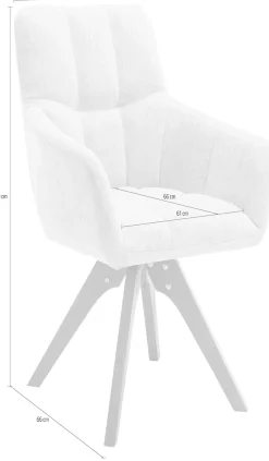 Home affaire Drehstuhl »Nizza« (Set) 2 Stk.180 Grad Drehfunktion, komfortable Polsterung, stabiles Gestell