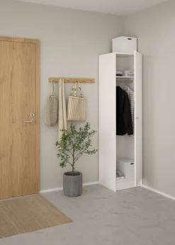 Home affaire Drehtürenschrank »Focus, Kleiderschrank, Stauraum« 1 Tür, 4 Einlegeböden, schmal, vielseitig einsetzbar, Breite49 cm