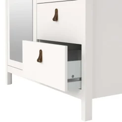 Home affaire Drehtürenschrank »Madrid, Schrank, Kleiderschrank« Skandinavisches Design, Wahlweise Leder- oder Metallgriffe, Spiegel