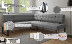 Home affaire Eckbank »Mia Küchenbank, Polsterbank, Esszimmerbank, 207x167 cm« Moderne Bank undFarben, Sitzplatzanzahl: 5, Frei in Raum stellbar