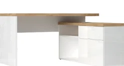 Home affaire Eckschreibtisch »Easy, Computertisch – 38 mm Platte, perfekt fürs Büro & Homeoffice« Breite/Tiefe 138/132 cm, Schubkasten mit Selbsteinzug u. Dämpfung
