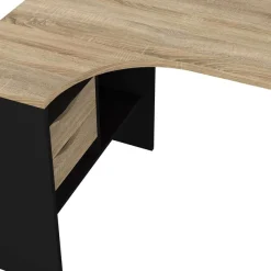 Home affaire Eckschreibtisch »Plus« Schreibtisch mit vielen Stauraummöglichkeiten, Gestell aus Metall