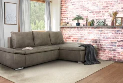 Home affaire Ecksofa »Acra L-Form« mit Bettfunktion und Bettkasten, in Mattenoptik