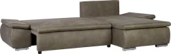 Home affaire Ecksofa »Acra L-Form« mit Bettfunktion und Bettkasten, in Mattenoptik