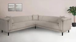 Home affaire Ecksofa »AGNIA L-Form B/T/H: 244/244/71 cm« incl. Zierkissen, gleichschenklig, auch in Cord