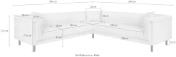 Home affaire Ecksofa »AGNIA L-Form B/T/H: 244/244/71 cm« incl. Zierkissen, gleichschenklig, auch in Cord