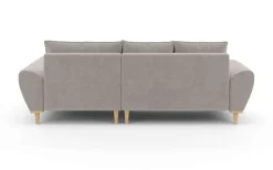 Home affaire Ecksofa »Ahrdorf mit Bettfunktion und Bettkasten, Maße: B/H/T 268/86/175 cm« L-Form mit 3 Rückenkissenund moderne gerundete Armlehnen