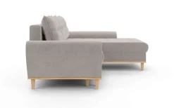 Home affaire Ecksofa »Ahrdorf mit Bettfunktion und Bettkasten, Maße: B/H/T 268/86/175 cm« L-Form mit 3 Rückenkissenund moderne gerundete Armlehnen