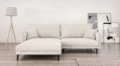 Home affaire Ecksofa »ALEXANDRIA mit Recamiere rechts oder links bestellbar, moderne Bezüge« L-Form mit Wellenunterfederung, Maße: B/H/T 246/86/190 cm