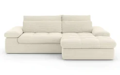 Home affaire Ecksofa »ALVERIE mit Recamiere, moderne Steppung, Maße: B/T/H 274/203/106 cm« L-Form mit Wellenunterfederung, mit 4 Rückenkissen, pflegeleicht Stoff
