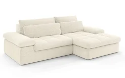 Home affaire Ecksofa »ALVERIE mit Recamiere, moderne Steppung, Maße: B/T/H 274/203/106 cm« L-Form mit Wellenunterfederung, mit 4 Rückenkissen, pflegeleicht Stoff