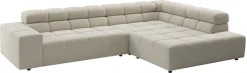 Home affaire Ecksofa »Ancona, Ecksofa,incl. Kopfteilverstellung, Breite 319 cm, L-Form« wahlweise elektrische Sitztiefenverstellung