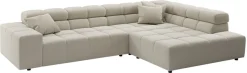 Home affaire Ecksofa »Ancona, Ecksofa,incl. Kopfteilverstellung, Breite 319 cm, L-Form« wahlweise elektrische Sitztiefenverstellung
