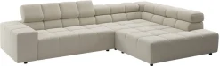 Home affaire Ecksofa »Ancona, Ecksofa,incl. Kopfteilverstellung, Breite 319 cm, L-Form« wahlweise elektrische Sitztiefenverstellung