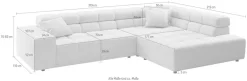 Home affaire Ecksofa »Ancona, Ecksofa,incl. Kopfteilverstellung, Breite 319 cm, L-Form« wahlweise elektrische Sitztiefenverstellung