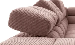 Home affaire Ecksofa »Ancona New, wahlweise motorische Sitztiefenverstellung, auch in Cord« feine Steppung, mit Kopfteilverstellung, 3 Zierkissen,L-Form