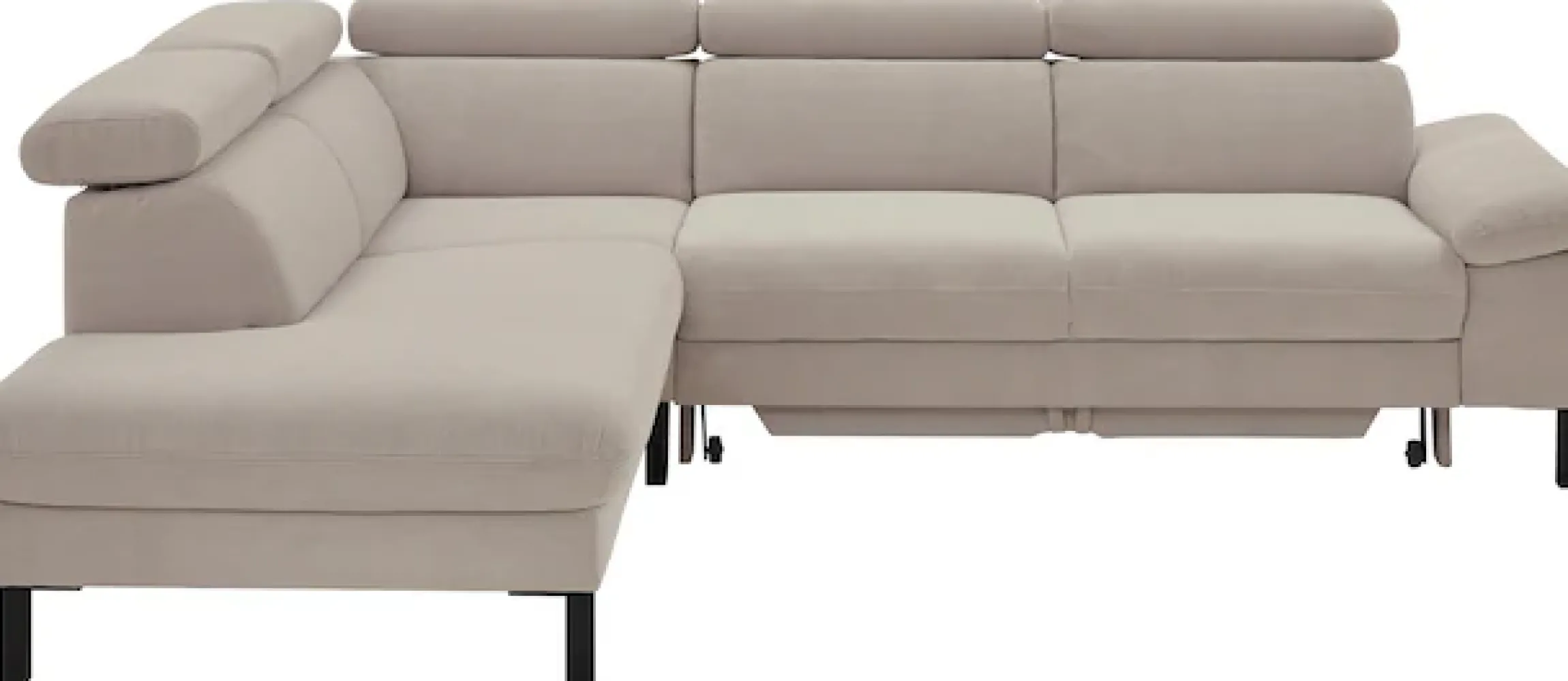 Home affaire Ecksofa »Arnayon mit Querschläfer-Bettfunktion, Schlafsofa, großer Bettkasten« manuelle Kopfteilverstellung, Tonnentaschen-Federkern, Feincord L-Form