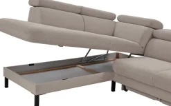 Home affaire Ecksofa »Arnayon mit Querschläfer-Bettfunktion, Schlafsofa, großer Bettkasten« manuelle Kopfteilverstellung, Tonnentaschen-Federkern, Feincord L-Form