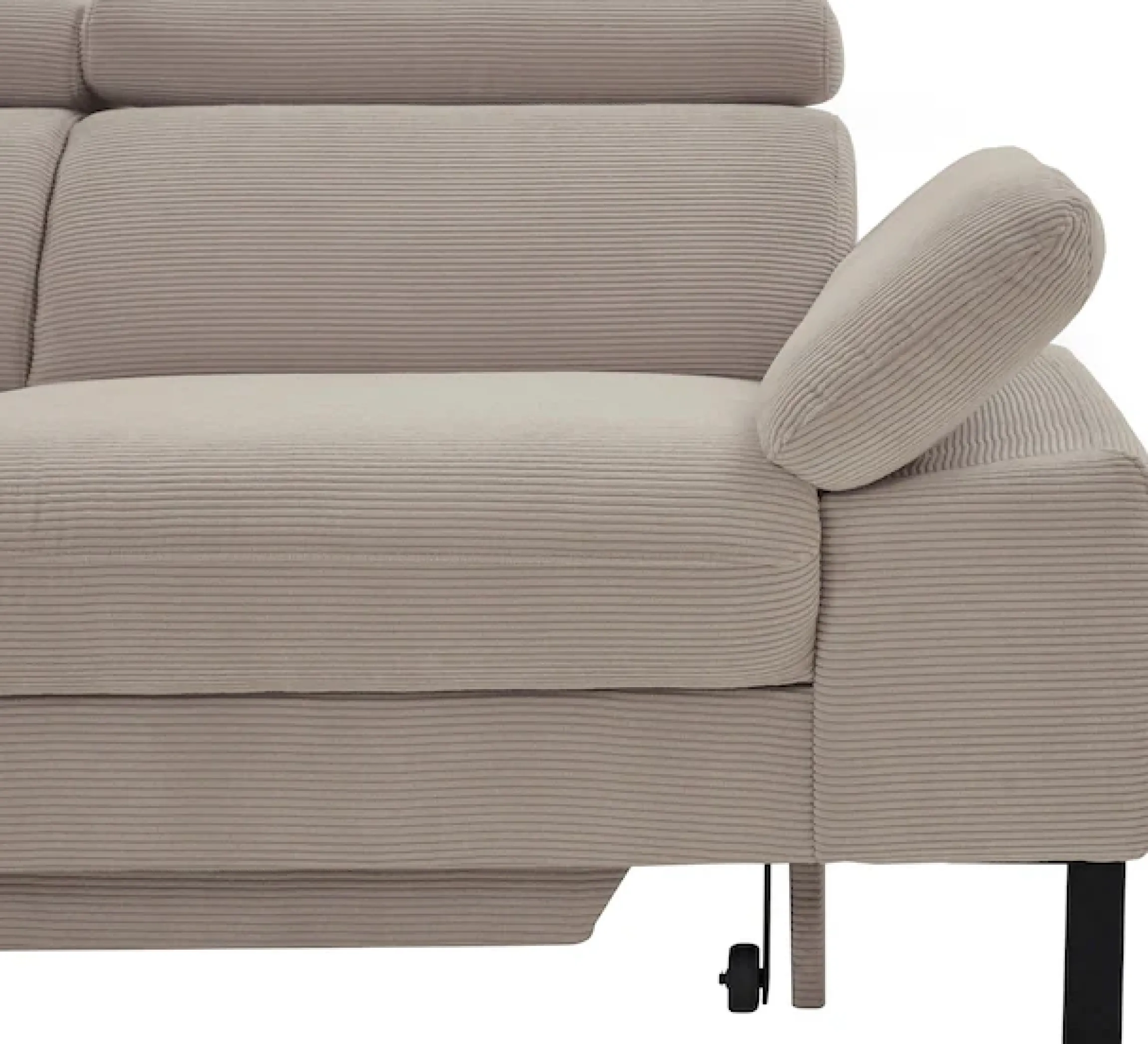 Home affaire Ecksofa »Arnayon mit Querschläfer-Bettfunktion, Schlafsofa, großer Bettkasten« manuelle Kopfteilverstellung, Tonnentaschen-Federkern, Feincord L-Form