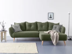 Home affaire Ecksofa »Baggio formschöne Polsterecke, bequem, Breite 277cm, L-Form« Zierkissen inklusive