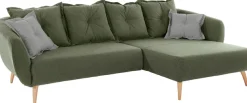 Home affaire Ecksofa »Baggio formschöne Polsterecke, bequem, Breite 277cm, L-Form« Zierkissen inklusive