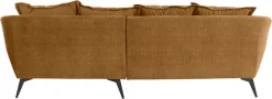 Home affaire Ecksofa »Baggio romantische Polsterecke, bequem,Breite 277 cm, L-Form« Zierkissen inklusive, schwarze Metallfüße