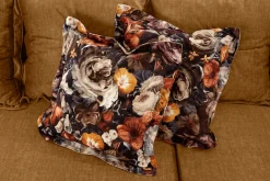 Home affaire Ecksofa »Baggio romantische Polsterecke, bequem,Breite 277 cm, L-Form« Zierkissen inklusive, schwarze Metallfüße