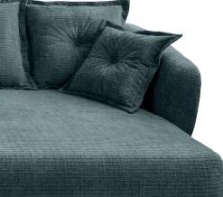 Home affaire Ecksofa »Baggio Stellmaße 277/162 cm, modern & elegant, hoher Fuß« L-Form, schwarze Metallfüße
