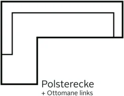 Home affaire Ecksofa »Belfort L-Form« mit Federkern, wahlweise mit Schlaffunktion und Stauraum
