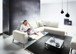 Home affaire Ecksofa »Bellini L-Form« incl. motorischer Relaxfunktio, wahlweise Easy Care-Bezug