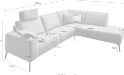 Home affaire Ecksofa »Bellini L-Form« incl. motorischer Relaxfunktio, wahlweise Easy Care-Bezug