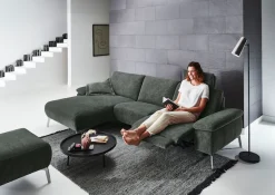 Home affaire Ecksofa »Bellini L-Form« teilmotorische Relaxfunktion an 1 Element, klappbare Armlehnen