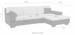 Home affaire Ecksofa »BERGEN 267x178 cm, elegantes Design« whlw. mit BettfunktionL-Form