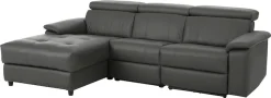 Home affaire Ecksofa »Binado, L-Form,« mit manueller oder elektrischer Relaxfunktion mit USB-Anschluss
