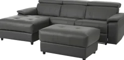 Home affaire Ecksofa »Binado, L-Form,« mit manueller oder elektrischer Relaxfunktion mit USB-Anschluss