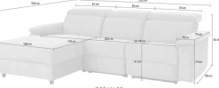Home affaire Ecksofa »Binado, L-Form,« mit manueller oder elektrischer Relaxfunktion mit USB-Anschluss