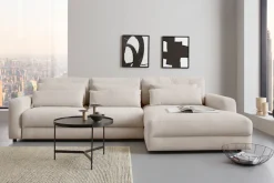 Home affaire Ecksofa »Bloomfield, bequem und elegant, Breite 303cm, L-Form« wahlweise mit Bettfunktion und Bettkasten, Unser Dauertiefpreis