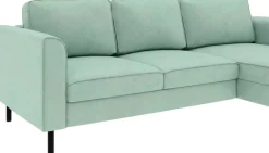 Home affaire Ecksofa »Booster II, whlw. mit Schlaffunktion & Bettkasten, Fuß schwarz« Recamiere beidseitig montierbar,L-Form, in Cord & Struktur LEO o. LINO