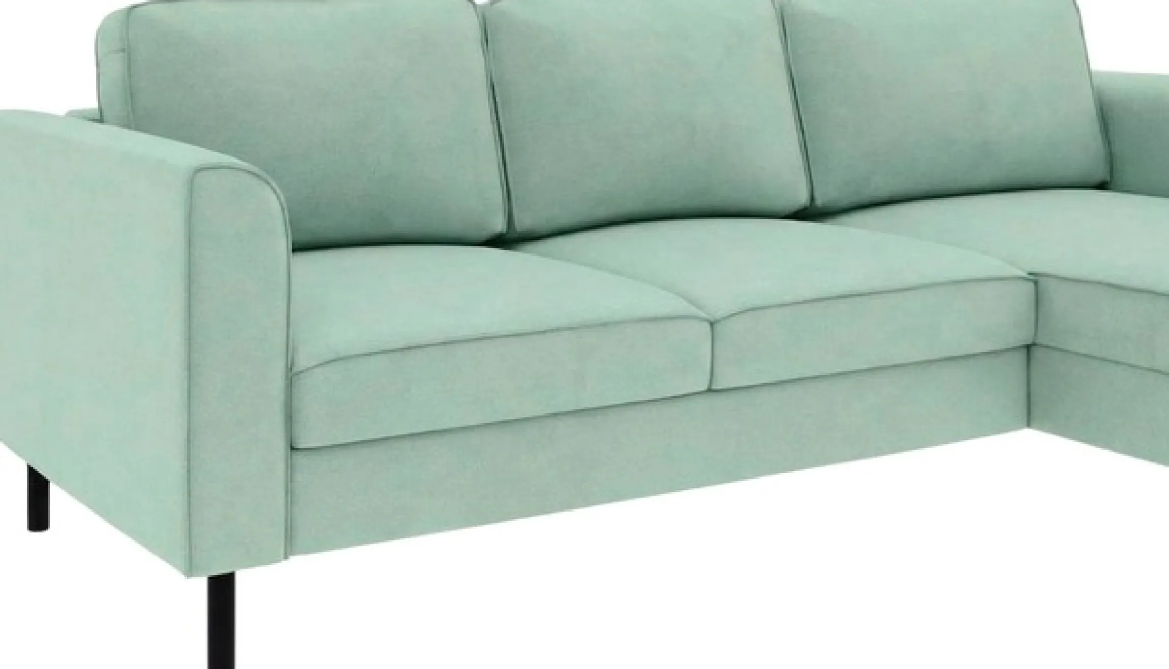 Home affaire Ecksofa »Booster II, whlw. mit Schlaffunktion & Bettkasten, Fuß schwarz« Recamiere beidseitig montierbar,L-Form, in Cord & Struktur LEO o. LINO