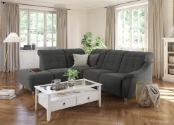 Home affaire Ecksofa »Boston L-Form« Kopfteilverstellung an jeder Sitzfläche, wahlweise Relaxfunktion