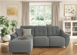 Home affaire Ecksofa »Boston L-Form« Kopfteilverstellung an jeder Sitzfläche, wahlweise Relaxfunktion