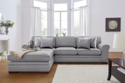 Home affaire Ecksofa »Broughton L-Form« weicher Sitzkomfort, incl. 4 Zierkissen, Keder