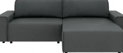 Home affaire Ecksofa »Chance, Recamiere beidseitig montierbar, Schlaffunktion, Breite 265 cm« in Struktur fein LINO, mit Schlaffunktion und Bettkasten