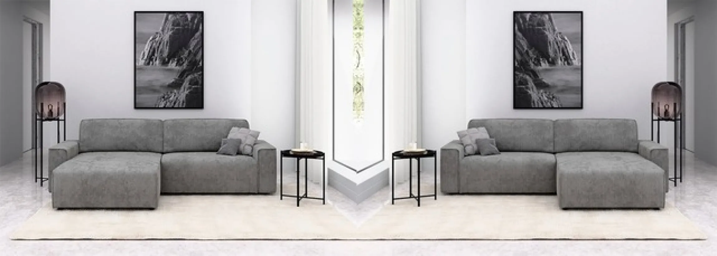 Home affaire Ecksofa »Chance, Recamiere beidseitig montierbar, Schlaffunktion, Breite 265 cm« in Struktur fein LINO, mit Schlaffunktion und Bettkasten